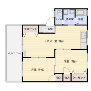 2LDK 間取り図