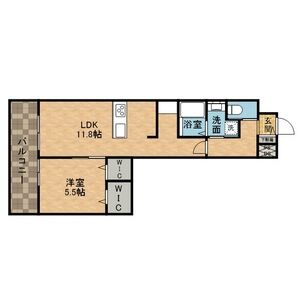 1LDK 間取り図