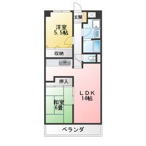 2LDK 間取り図