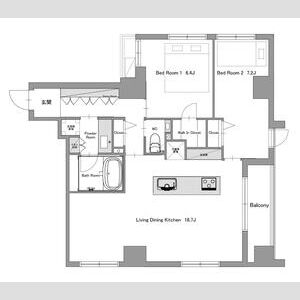 2LDK 間取り図