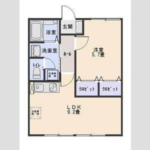 1LDK 間取り図