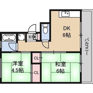 2DK 間取り図