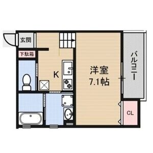 1K 間取り図