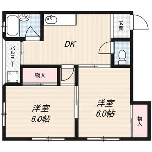 2DK 間取り図