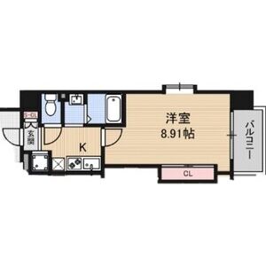 1K 間取り図