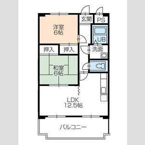 2LDK 間取り図