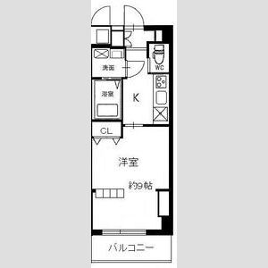 1K 間取り図