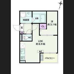 1LDK 間取り図