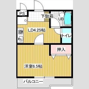 1K 間取り図