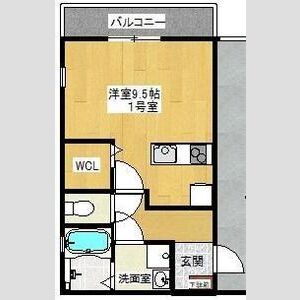 1K 間取り図