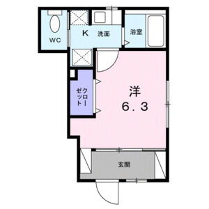 1K 間取り図