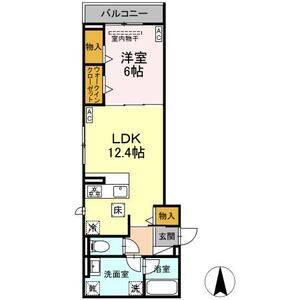 1LDK 間取り図