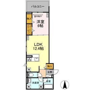 1LDK 間取り図
