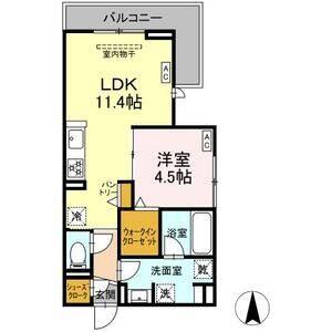 1LDK 間取り図