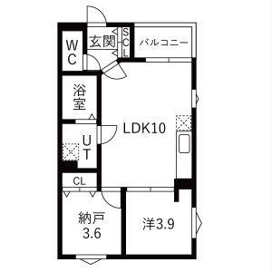 1LDK 間取り図