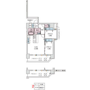 2LDK 間取り図