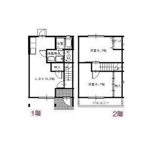 2LDK 間取り図