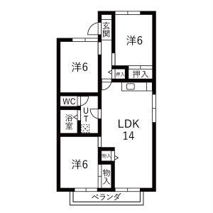 3LDK 間取り図