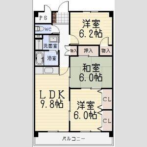 3LDK 間取り図
