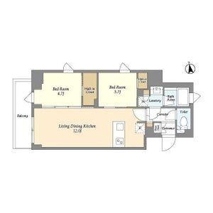 2LDK 間取り図