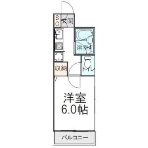 1K 間取り図