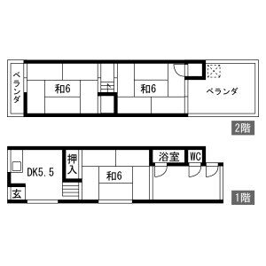 3DK 間取り図