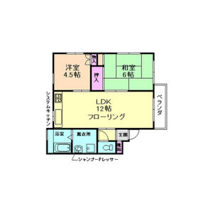 2LDK 間取り図
