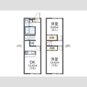 2DK 間取り図