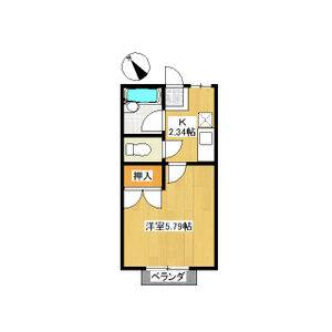 1K 間取り図