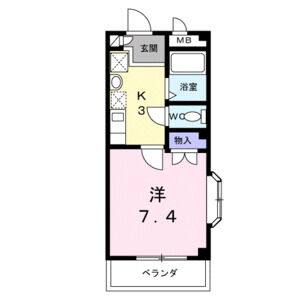 1K 間取り図
