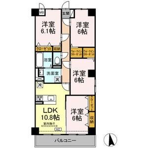 4LDK 間取り図