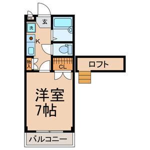 1K 間取り図
