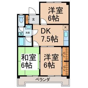 3DK 間取り図
