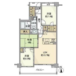 3LDK 間取り図
