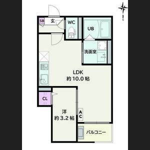 1LDK 間取り図