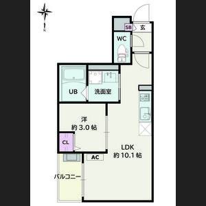 1LDK 間取り図