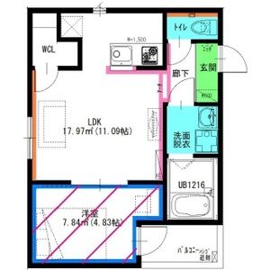 1LDK 間取り図