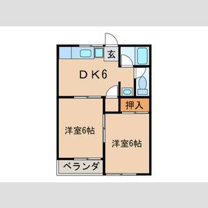 2DK 間取り図