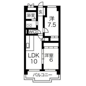 2LDK 間取り図