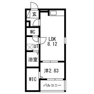 1LDK 間取り図