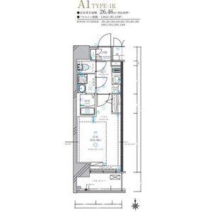 1K 間取り図
