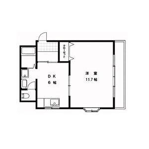 2DK 間取り図