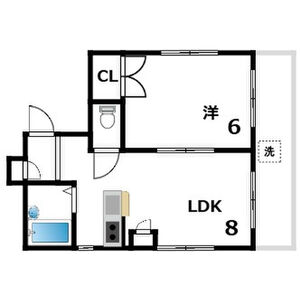 1LDK 間取り図