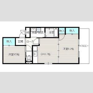 2DK 間取り図