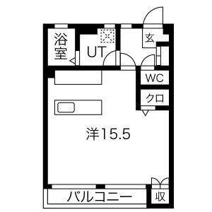 ワンルーム 間取り図