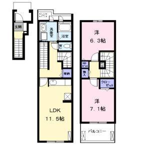 2LDK 間取り図