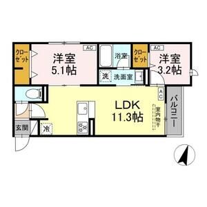 2LDK 間取り図