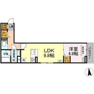 1LDK 間取り図