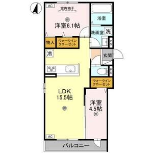 2LDK 間取り図