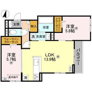 2LDK 間取り図